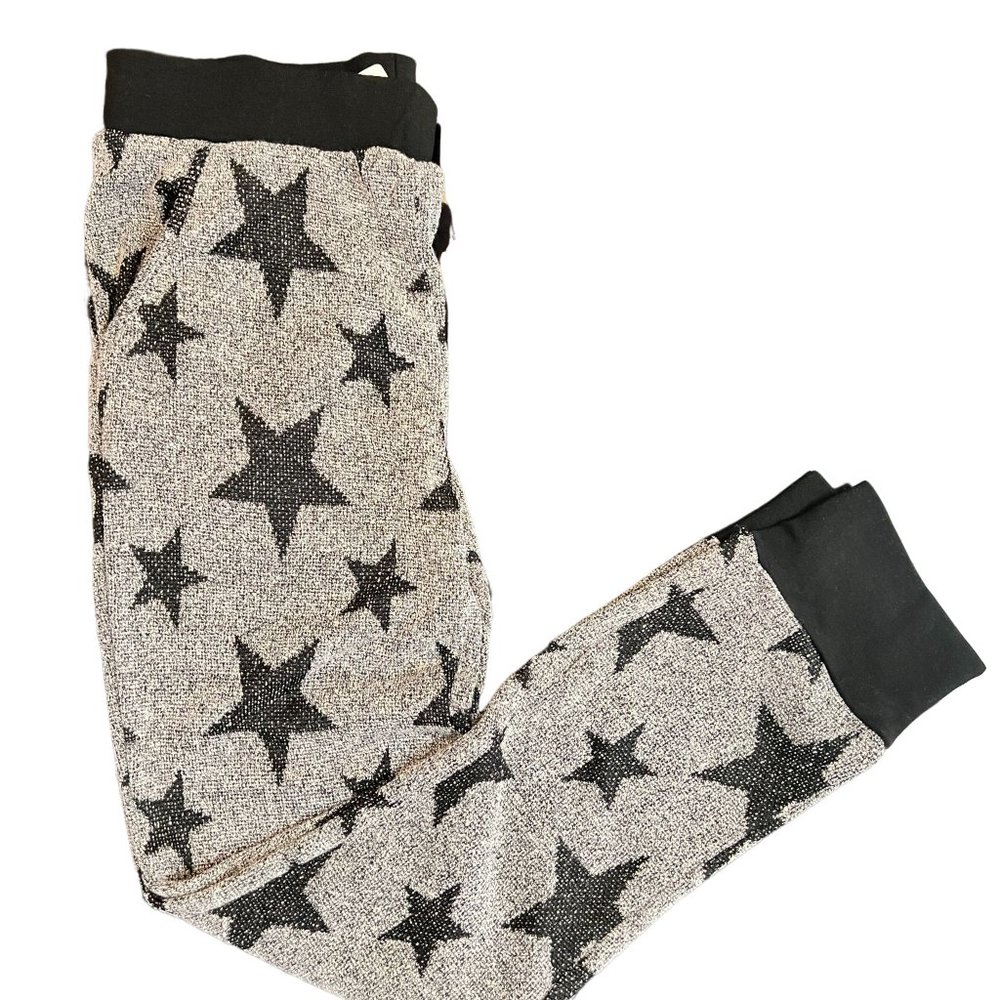 KIDPIK Girls Pull On Active Soft Jogger Pant with Star Print, M (10)/L(12)